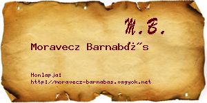 Moravecz Barnabás névjegykártya