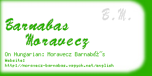 barnabas moravecz business card